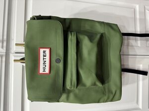 Green Hunter by Target Backpack with orange inside lining
